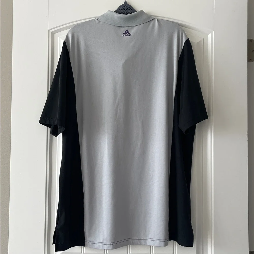 Adidas Pure Motion Men's Purple Black and Gray Polo‎ Shirt XL